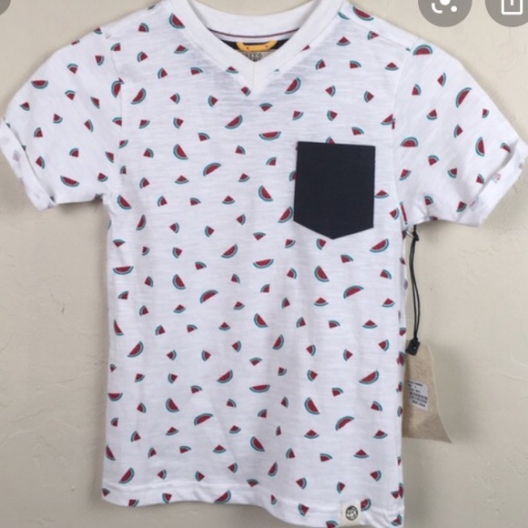 Free Planet - White Watermelon Pattern T-Shirt - M - Picture 1 of 9